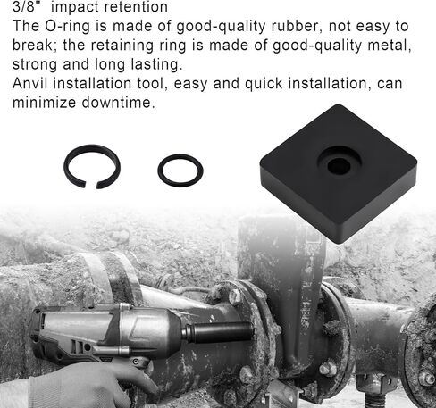 12 مجموعات 3/8 "التأثير الاحتفاظ بحلقات احتكاك مقطع مؤثر مع حلقة O ، بما في ذلك أداة تثبيت حلقة التجنيب المتوافقة مع وجع التأثير الكهربائي والهواء المضغوط in Kuwait