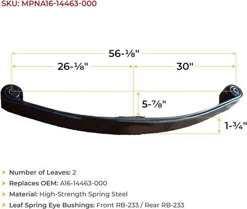 Mytee Products Leaf Spring Assembly Replaces OEM: A16-16338-000 in Saudi Arabia