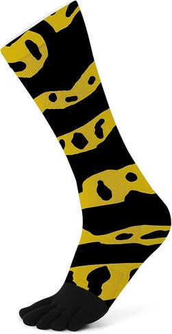 Funny Novelty Five Toe Socks للرجال والنساء - جوارب طاقم طباعة الدولار للهدايا ، والأعياد والأناقة الفريدة ، وحجم M/L in Kuwait