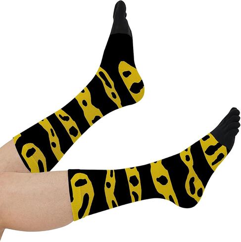 Funny Novelty Five Toe Socks للرجال والنساء - جوارب طاقم طباعة الدولار للهدايا ، والأعياد والأناقة الفريدة ، وحجم M/L in Kuwait