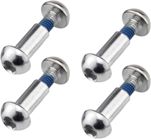MTB Rear Shock Absorber Screw 25-86mm Full Suspension Mountain Bike Bolts M8 Semi-Round Hexagon Socket Locking Screws 4 Sets(Silver,33MM) in Kuwait