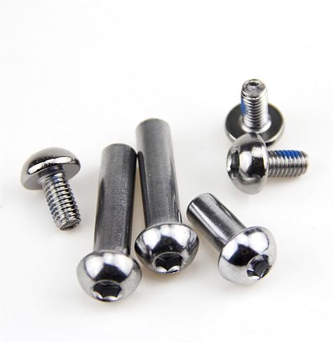MTB Rear Shock Absorber Screw 25-86mm Full Suspension Mountain Bike Bolts M8 Semi-Round Hexagon Socket Locking Screws 4 Sets(Silver,33MM) in Kuwait