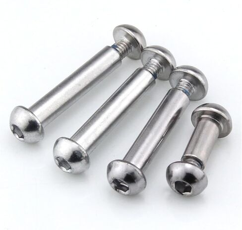 MTB Rear Shock Absorber Screw 25-86mm Full Suspension Mountain Bike Bolts M8 Semi-Round Hexagon Socket Locking Screws 4 Sets(Silver,33MM) in Kuwait