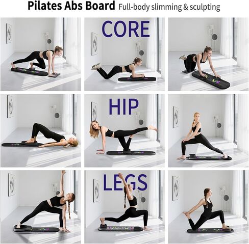 لوحة بيلاتيس ، مصلح بيلاتيس قابل للطي تم تعيينه للتمرين المنزلي مع مؤقت ، آلة مصلحة محمولة متعددة الوظائف 6 في 1 in Kuwait