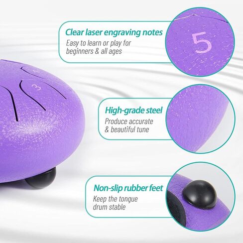 طبل المطر للحديقة الخارجية - طبل اللسان الصلب 6 بوصات 8 ملاحظات in Kuwait