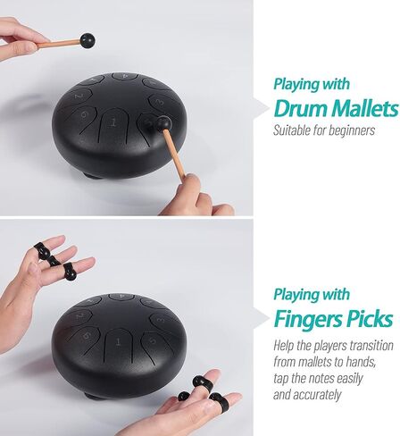 Rain Drum for Outside Garden - Steel Tongue Drum 6 Inches 8 Notes in Kuwait