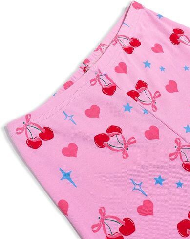 Girls Pajama Set, 4-Piece Cotton Pajamas Short Summer PJs Kids Sleepwear in Saudi Arabia