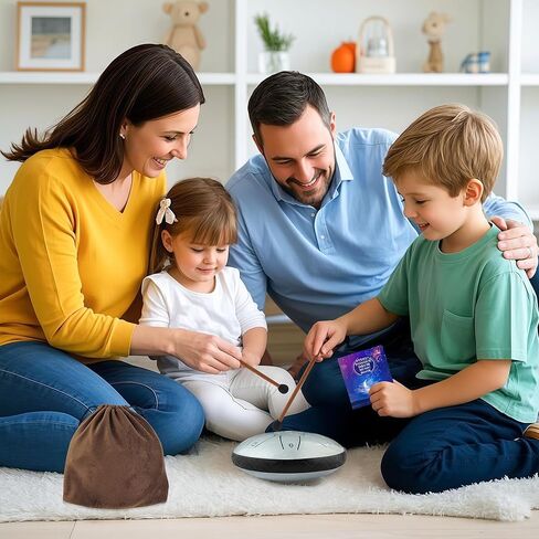 لسان الصلب طبل الموسيقي صوتي شفاء الآلات للبالغين الأطفال ، 6 بوصات 11 ملاحظات طبل المطر لحديقة التخييم التخييم اليوغا شقرا الهدايا ، الأخضر in Kuwait