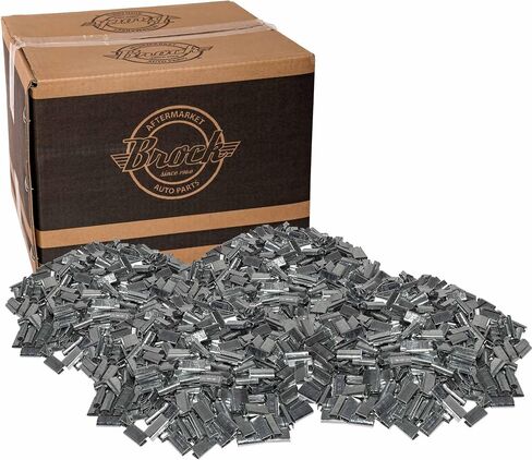 Brock 1/2 Inch Metal Open Gripping Seals for Polypropylene Strapping 1 1/4 Inch x 1/2 Inch x 1/4 Inch 2000 Piece Box in Saudi Arabia