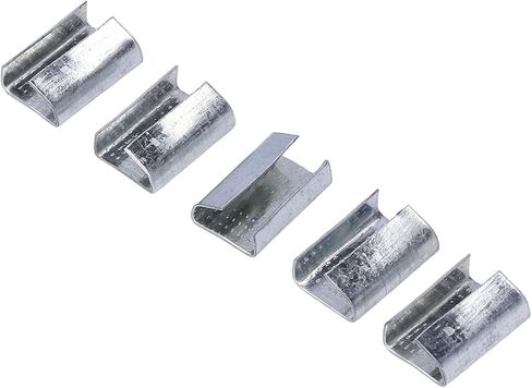 Estink Glvanized Steel Backing Buckle Buckle Buckle 200pcs 16mm Seals Strap Pet مع صلابة عالية لتعبئة آلة العقص in Saudi Arabia