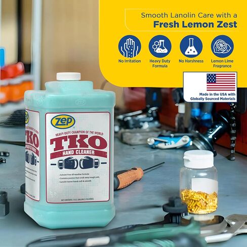 Zep TKO Heavy -Duty Industrial Hand Cleaner - 1 جالون (حالة من 2) - ECR548242 - القوة الصناعية ، مثالية لمعالجة أصعب الأوساخ والشحوم in Kuwait