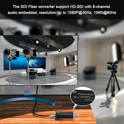HD-SDI على محول الألياف 1080P و 30 هرتز ، Mini SDI Fiber Extender أحادي الوضع 20 كم ، مستقبلي بصري HD HD in Kuwait