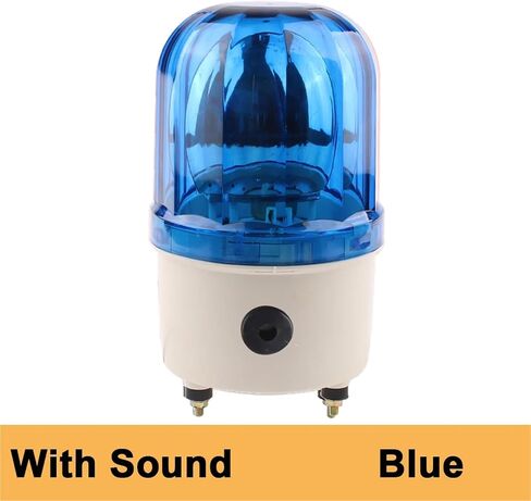 Rotating Beacon Warning Buzzer LTE-1101J/NO Sound Strobe Alarm Lamp DC12V24V AC220V Yellow Blue Red Green Signal Indicator Light(Red with Sound,AC110V) in Saudi Arabia
