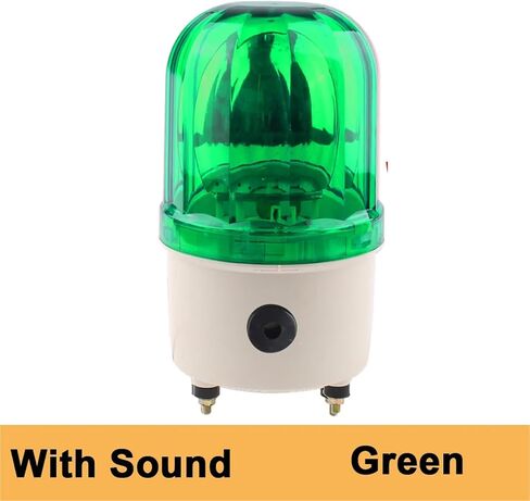 Rotating Beacon Warning Buzzer LTE-1101J/NO Sound Strobe Alarm Lamp DC12V24V AC220V Yellow Blue Red Green Signal Indicator Light(Red with Sound,AC110V) in Saudi Arabia