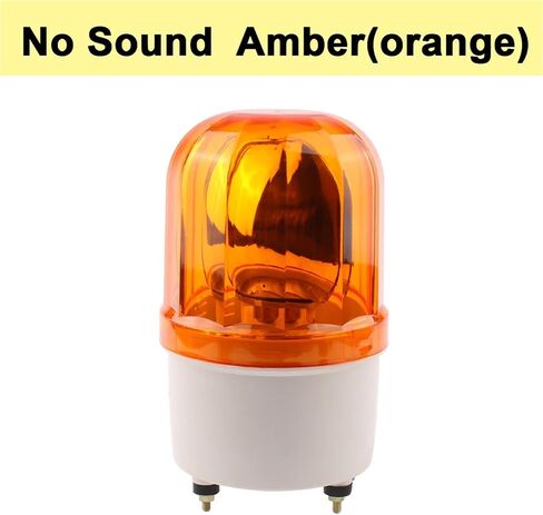 Rotating Beacon Warning Buzzer LTE-1101J/NO Sound Strobe Alarm Lamp DC12V24V AC220V Yellow Blue Red Green Signal Indicator Light(Red with Sound,AC110V) in Saudi Arabia