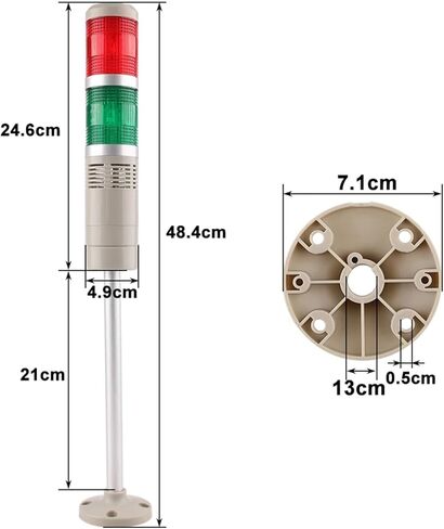 LGP-205 2 طبقات برج تحذير الإشارة الصناعية الإشارة المصباح ضوء الأخضر المصباح IP30 للماكينة (فلاش وصوت 110 فولت) in Kuwait