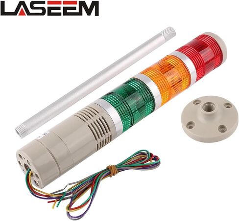 DC 12V 24V 110V 220V البرج الصناعي تحذير إشارة تحذير LGP-505 مؤشر مصباح ثابت LED مع ألوان صاخبة (Khaki Dark ، DC 24V) in Kuwait