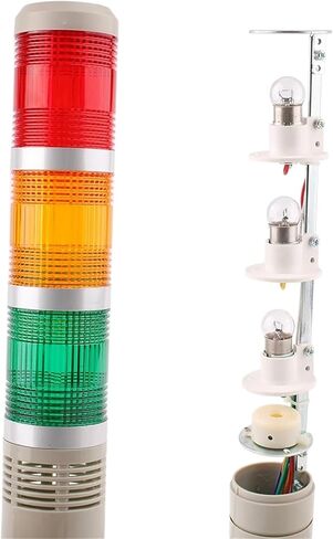 DC 12V 24V 110V 220V البرج الصناعي تحذير إشارة تحذير LGP-505 مؤشر مصباح ثابت LED مع ألوان صاخبة (Khaki Dark ، DC 24V) in Kuwait