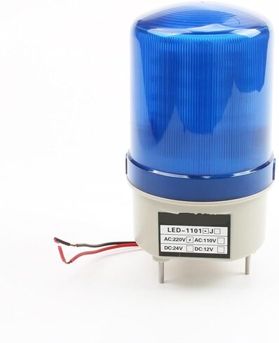 LED-1101J فلاش تحذير من طوارئ طوارئ مع طوارئ الجرس الأحمر الأزرق الأخضر مؤشر مصباح DC12V 24V AC220V 110V (أصفر ، AC 110V) in Kuwait
