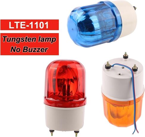 LTE-1101 LTE-1101J AC110V 220V Red Yellow Green Blue Rotating Warning Light Lamp Warning Light for Industrial(Blue,AC 110V) in Saudi Arabia