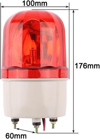 LTE-1101 LTE-1101J AC110V 220V Red Yellow Green Blue Rotating Warning Light Lamp Warning Light for Industrial(Blue,AC 110V) in Saudi Arabia