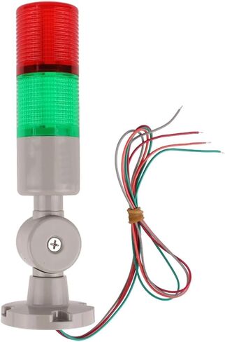 2 طبقة 45 مم صناعية متعددة الطبقات مكدس الضوء الأحمر الخضراء LED إشارة إنذار ضوء الحذر لمصباح الآلات AC110-220VDC12V24V (لا صوت 12V) in Kuwait