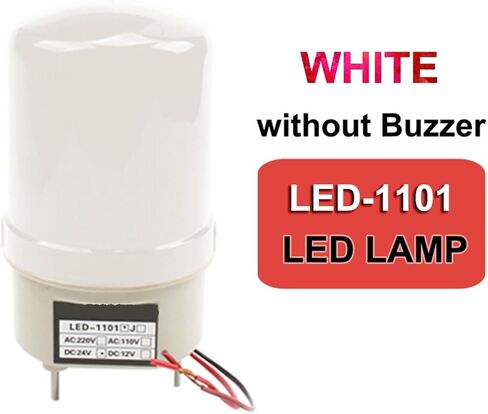 LED-1101J فلاش تحذير من طوارئ طوارئ مع طوارئ الجرس الأحمر الأزرق الأخضر مؤشر مصباح DC12V 24V AC220V 110V (أصفر ، AC 110V) in Kuwait