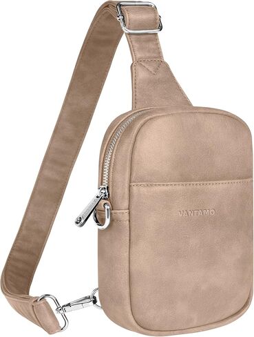 حقيبة حبال Vantamo للنساء حزام قابل للتعديل ، RFID ومكافحة كليب كليب كروس الجسم للنساء ، حزمة الجلود بو. in Kuwait