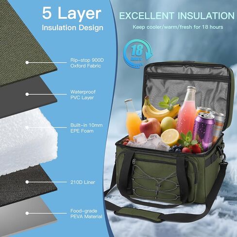 حقيبة برودة كبيرة محمولة ذات عجلات كبيرة 85 علبة مزدوجة سطح السفينة المبرد المعزول مع عجلات معزولة مع جميع عجلات التضاريس البارد التكتيكي الناعم المبرد لبرودة التخييم على الشاطئ التنزه in Kuwait