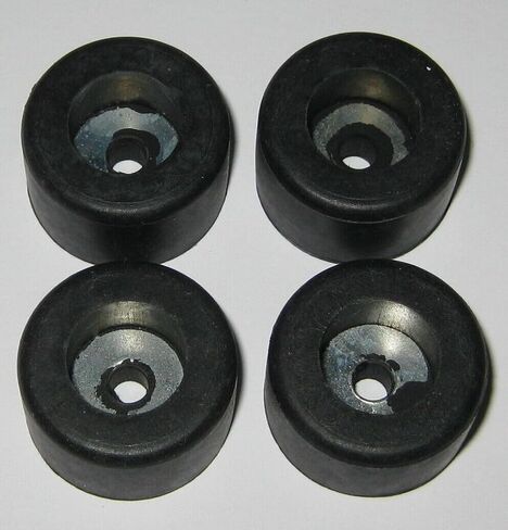 #US 4 X Heavy Duty Unthreaded Bumper W/Metal Washer - 1" Dia. X 5/8" - 3/16" Hole in Kuwait