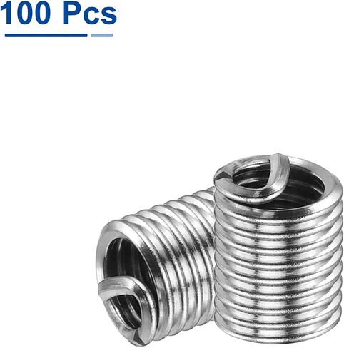uxcell 50pcs Wire Thread Inserts 8-32 UNC 1.5D(1/4") 304 Stainless Steel Helical Type Coiled Thread Repair Kit Wire Screw Threaded Sleeve Sheath for Mechanical Equipment in Saudi Arabia