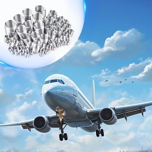 60Pcs Wire Thread Inserts, Coiled Helicoil Wire Inner Thread Inserts 304 Stainless Steel, Helical Coiled Wire Repair Threaded Sleeve Assortment Kit for Helical Repair M3 M4 M5 M6 M8 M10 M12 in Saudi Arabia