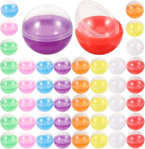 Homoyoo0 50pcs 45mm/1.77inch كبسولات آلة البيع حول كرات آلة المخلب الفارغة in Saudi Arabia