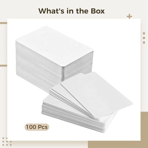 100 Pieces of 13.56Mhz Uid Cards, Rewritable PVC, Compatible with Any Access Control System in Kuwait