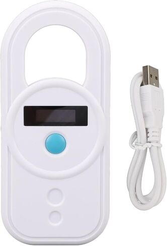 Pet Microchip Reader USB واجهة USB عالية الحساسية المحمولة 128 معلومات ماسحة بطاقة معرف تخزين PET (أسود) in Saudi Arabia