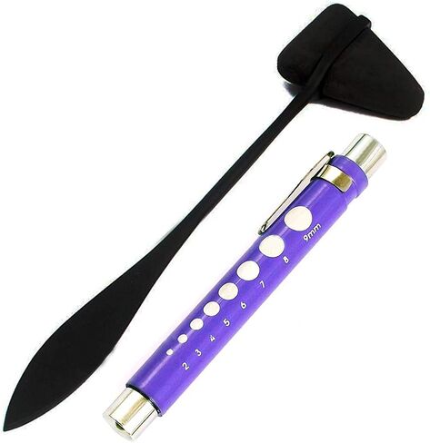 Heavy Duty Reusable Penlight + All Black Coated Percussion Taylor Hammer (Purple Penlight + Hammer) in Saudi Arabia