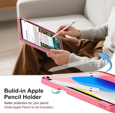 علبة Supveco لـ iPad 10th Generation 10.9 بوصة 2022 مع حامل قلم رصاص-[زوايا المشاهدة المتعددة+الاستيقاظ التلقائي/النوم] ، علبة حامل مغناطي in Kuwait