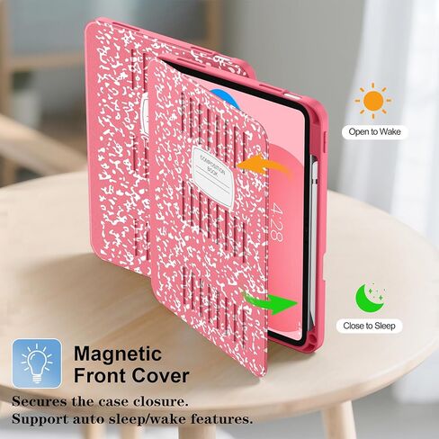 علبة Supveco لـ iPad 10th Generation 10.9 بوصة 2022 مع حامل قلم رصاص-[زوايا المشاهدة المتعددة+الاستيقاظ التلقائي/النوم] ، علبة حامل مغناطي in Kuwait