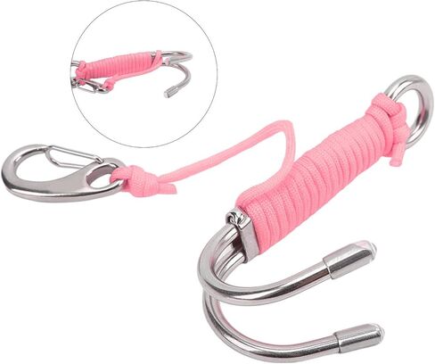 Diving Drift Hook Double Dual Stainless Steel Scuba Diving Hook with Strong Cord for Cave Diving and Strong Currents 316 Stainless Steel 124g in Kuwait