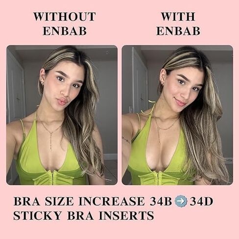 Sticky Push Up Bra Inserts 2 Pairs-Double Sided Sticky Waterproof Bra Pads for Volume in Kuwait