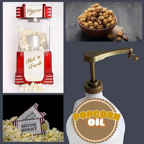 eBun 2-Pack Sauce Pump Dispenser Compatible with 64 oz Torani, Ghirardelli, Davinci, Fontana, Hershey's Containers, Chocolate & Caramel Sauce, Half Gallon & 1 Gallon Pump Dispenser for Popcorn Butter in Saudi Arabia