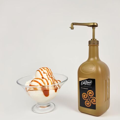 eBun 2-Pack Sauce Pump Dispenser Compatible with 64 oz Torani, Ghirardelli, Davinci, Fontana, Hershey's Containers, Chocolate & Caramel Sauce, Half Gallon & 1 Gallon Pump Dispenser for Popcorn Butter in Saudi Arabia