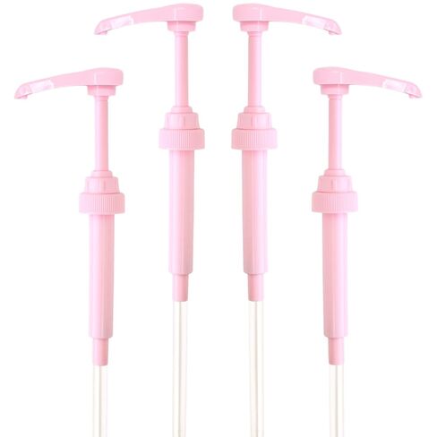 مضخة شراب القهوة الوردي لزجاجات 750 مل (حزمة من 4) تناسب الأردن نحيل ، توراني ، دافينشي ، أوبوريا و (مونين 1 لتر البلاستيك فقط) in Kuwait