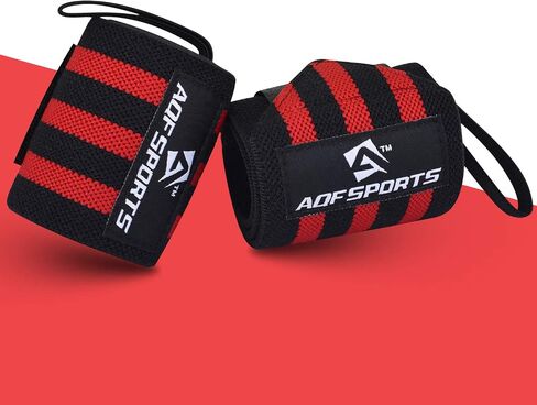 AQF Wrist Wraps for Weightlifting - USPA & IPL Approved 18" Gym Wrist Support with Thumb Loop - Heavy Duty Lifting Wrist Straps for Fitness, Workout, Powerlifting, & Bodybuilding (Pair) in Saudi Arabia