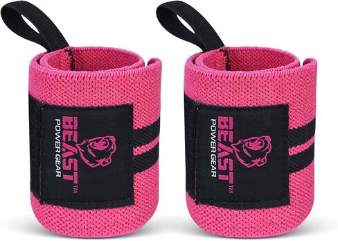 Improved Lifting Support & Stability - Gym Wrist Wraps for Weightlifting 14" Premium Quality Hand Wraps with Thumb Loop - Weight Lifting Wrist Wraps for Pain & Support in Kuwait