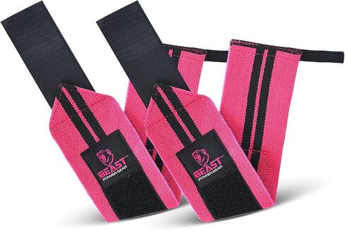 Improved Lifting Support & Stability - Gym Wrist Wraps for Weightlifting 14" Premium Quality Hand Wraps with Thumb Loop - Weight Lifting Wrist Wraps for Pain & Support in Kuwait