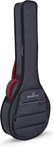 Crossrock 10mm مبطنة على ظهر حقيبة الظهر 5 خيط مرنان Banjo حقيبة ، رمادي داكن ، أزعج (CRSG107BJDG) in Kuwait
