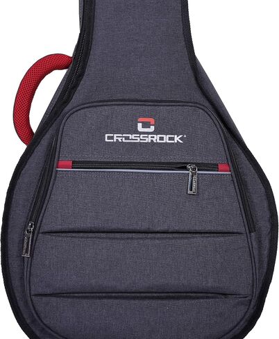 Crossrock 10mm مبطنة على ظهر حقيبة الظهر 5 خيط مرنان Banjo حقيبة ، رمادي داكن ، أزعج (CRSG107BJDG) in Kuwait
