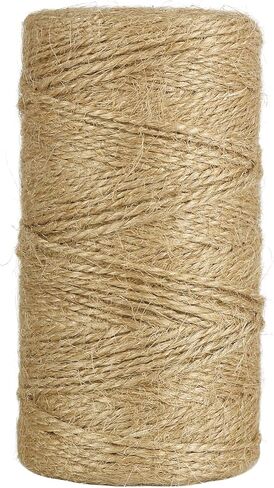 Tenn Well Natural Jute Twine, 656 Feet 1mm Thin Rustic Twine String for Arts & Crafts, Gift Wrapping, Gardening, Wedding, Halloween Decor, Christmas Ornaments (2PCS X 328 Feet) in Kuwait