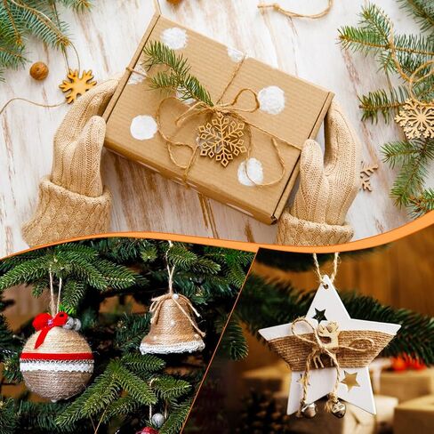 Tenn Well Natural Jute Twine, 656 Feet 1mm Thin Rustic Twine String for Arts & Crafts, Gift Wrapping, Gardening, Wedding, Halloween Decor, Christmas Ornaments (2PCS X 328 Feet) in Kuwait